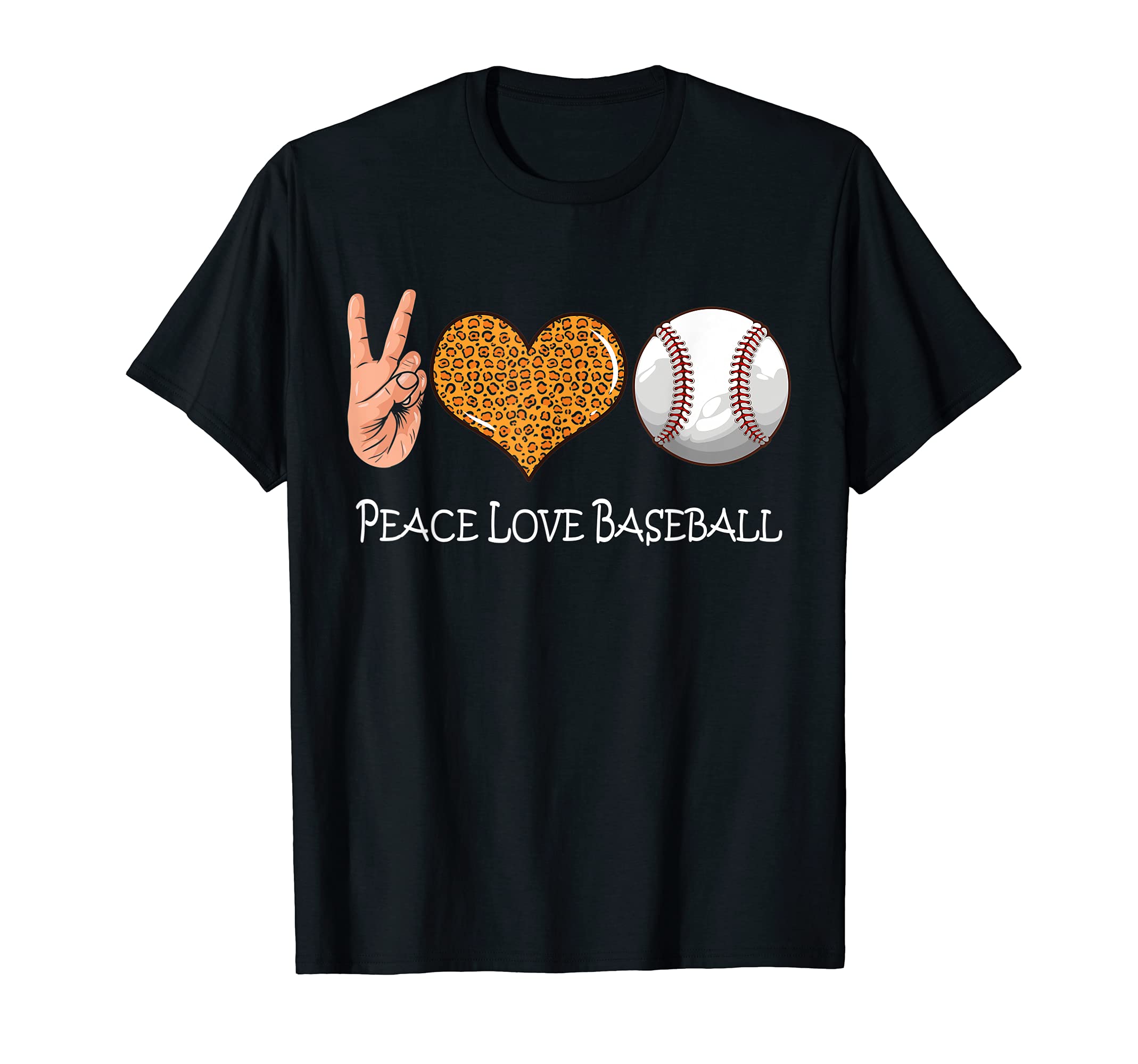 Peace Love Baseball Baseball Peace T-Shirt - Novelty Apparel Men Women - T-Shirt, Sweatshirt, Hoodie
