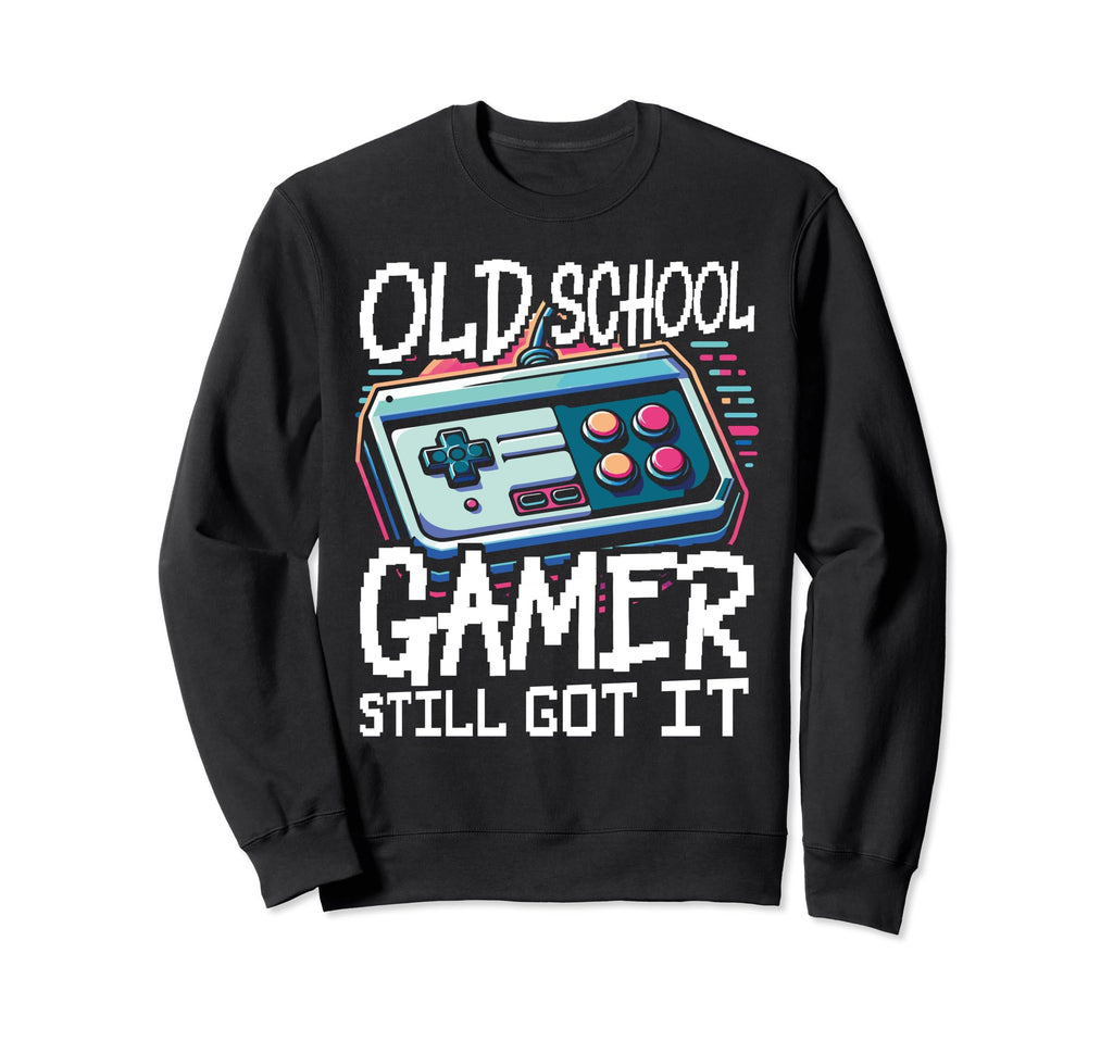80S Arcade Nostalgia Pixel Art Sweatshirt - Casual Everyday Wear Men Women - T-Shirt, Sweatshirt, Hoodie