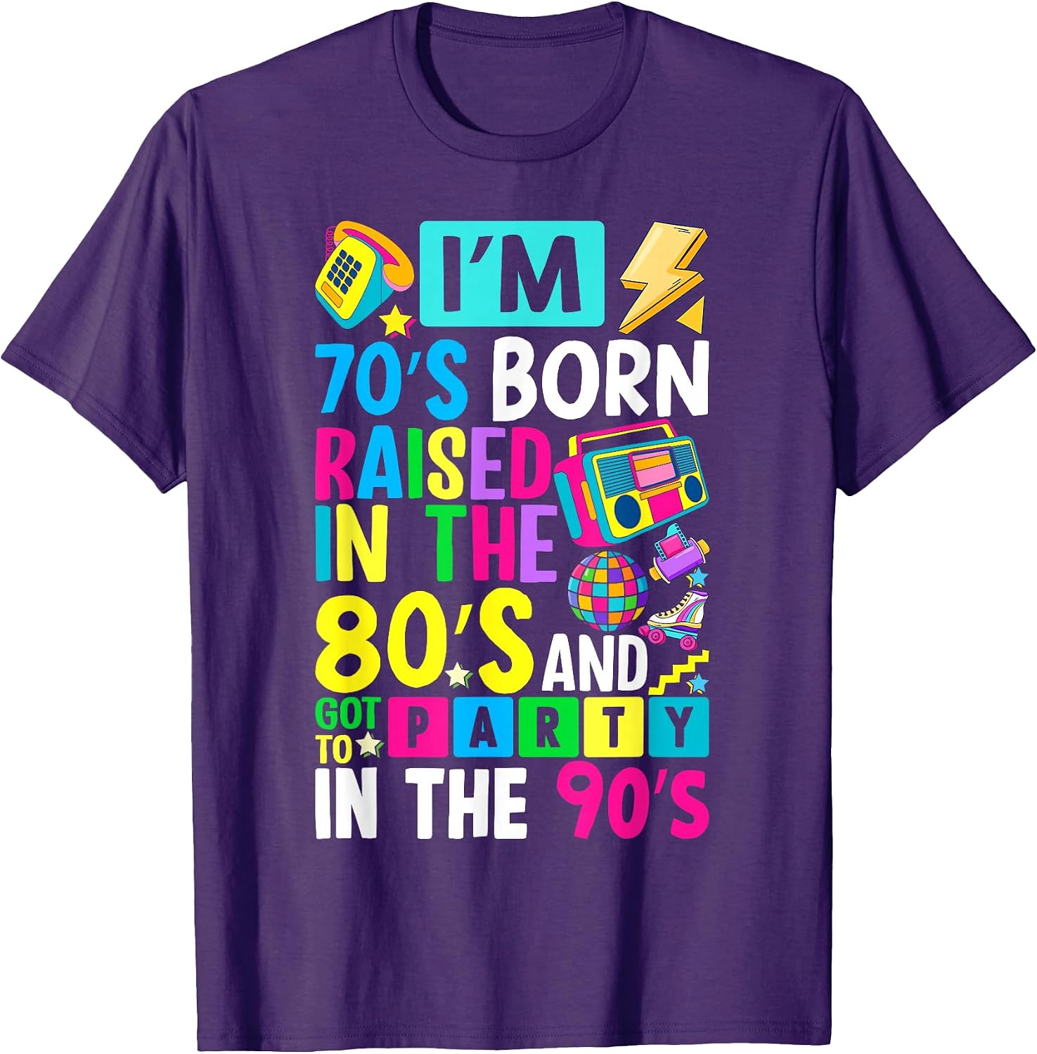Retro Throwback Nostalgia 70s 80s 90s Vibes Design - Adult & Kids T-Shirts, Sweatshirts & Hoodies apparel design preview 1