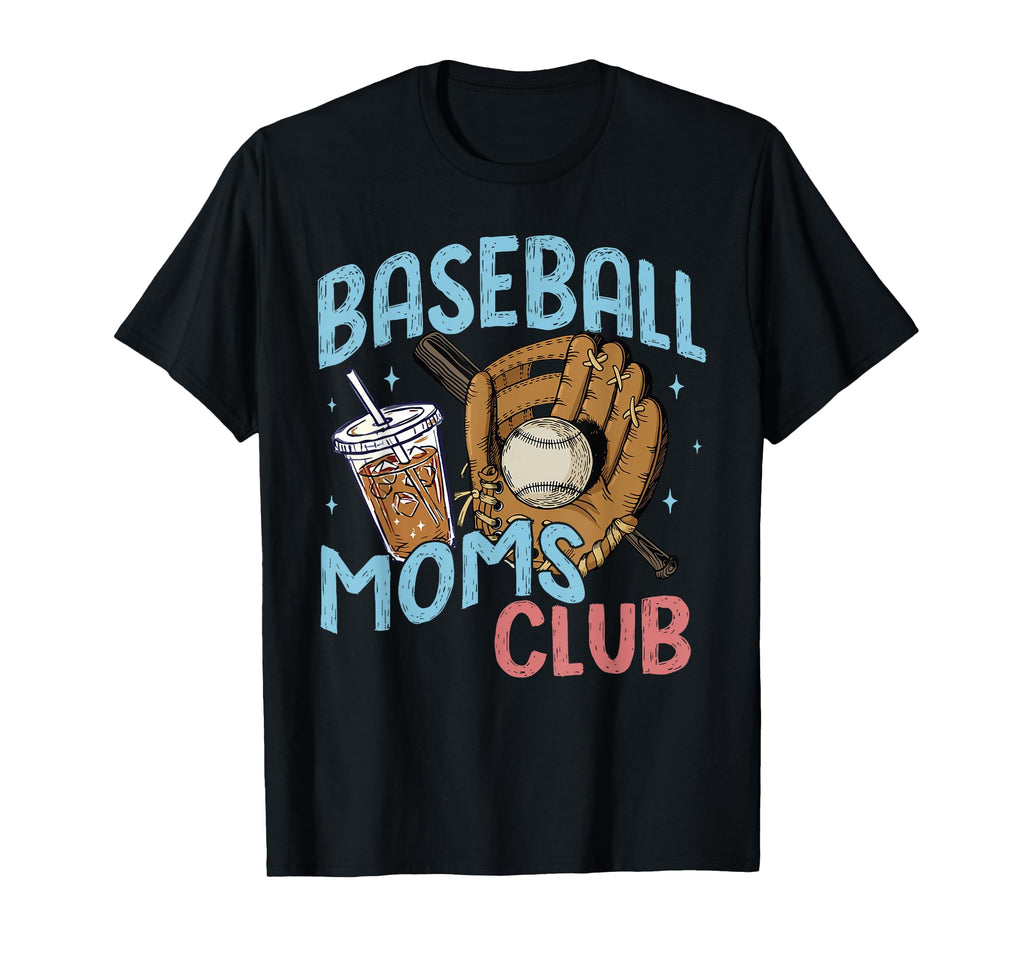 Baseball Moms Club Stamps Happy T-Shirt - Novelty Apparel for Adults - T-Shirt, Sweatshirt, Hoodie