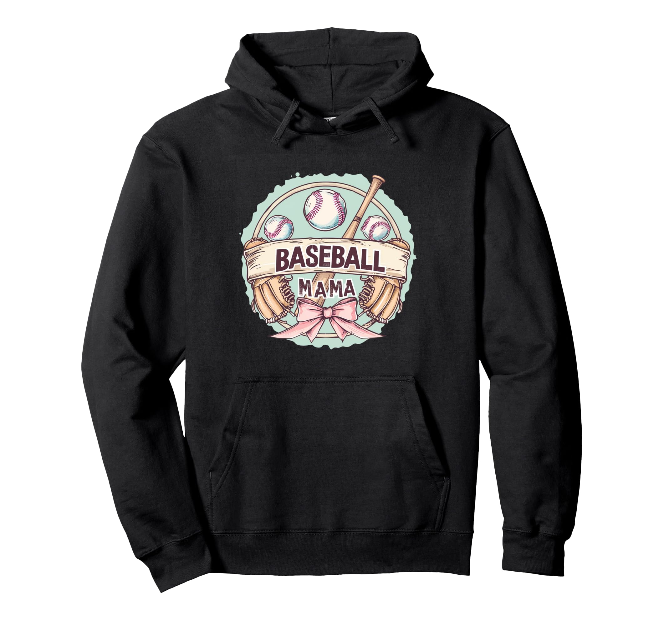 Baseball Mom Coquette Hoodie - Novelty Apparel Unisex - T-Shirt, Sweatshirt, Hoodie