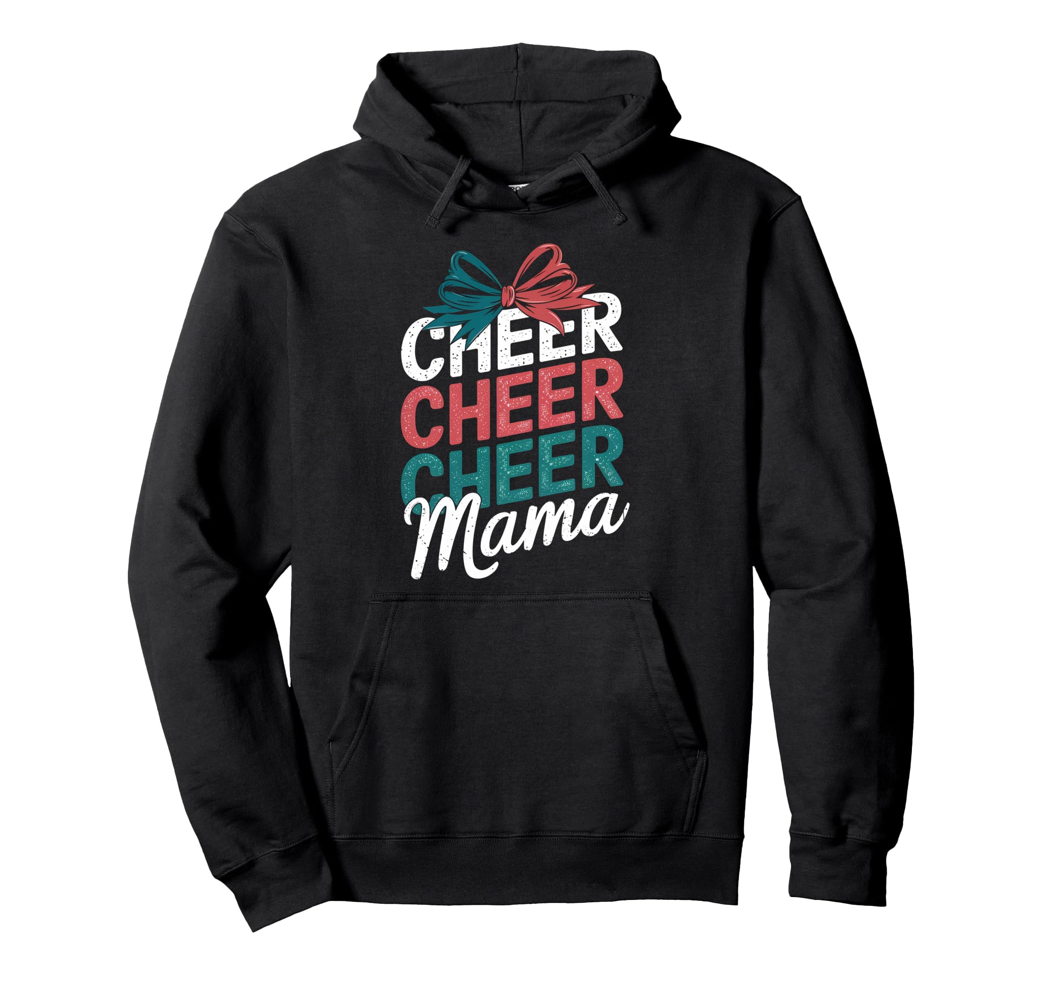 Cheer Mom Mother Bow Cheerleader Game Hoodie - Graphic Print for Adults - T-Shirt, Sweatshirt, Hoodie