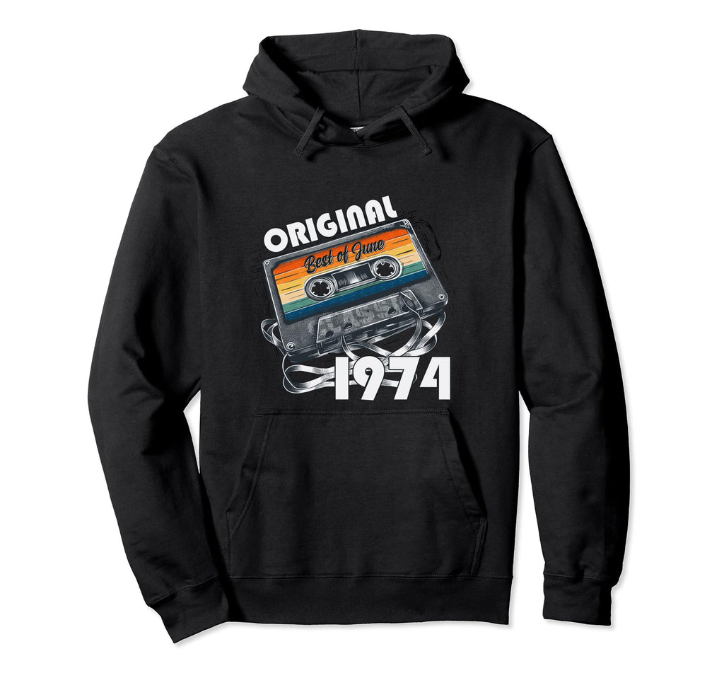 50Th Birthday June 1974 Cassette Gifts Hoodie - Casual Everyday Wear Unisex - T-Shirt, Sweatshirt, Hoodie