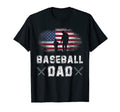 American Flag Baseball Dad 4Th July T-Shirt - Novelty Apparel Unisex - T-Shirt, Sweatshirt, Hoodie