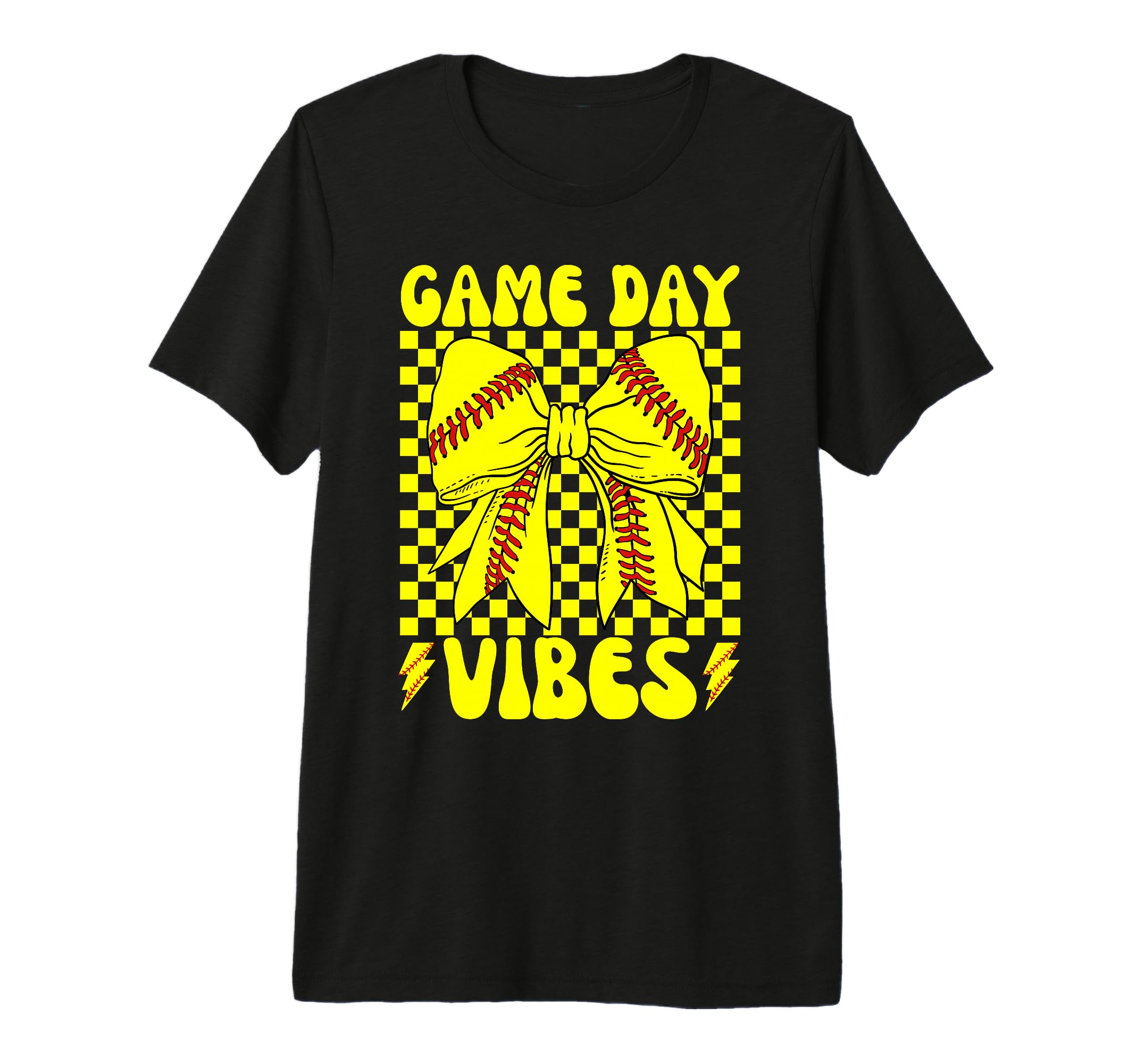 Game Day Vibes Coquette Bow Baseball Mama T-Shirt - Unique Graphic Unisex - T-Shirt, Sweatshirt, Hoodie
