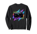 Colorful Camera Electric Photography Sweatshirt - Minimalist Print Unisex - T-Shirt, Sweatshirt, Hoodie