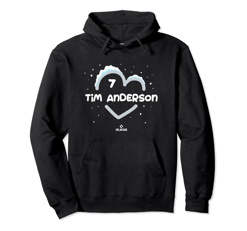 Tim Anderson Heart Chicago Baseball Hoodie - Novelty Apparel for Adults - T-Shirt, Sweatshirt, Hoodie