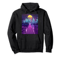 Digital Cityscape Vaporwave Aesthetic Hoodie - Custom Art Print Unisex - T-Shirt, Sweatshirt, Hoodie