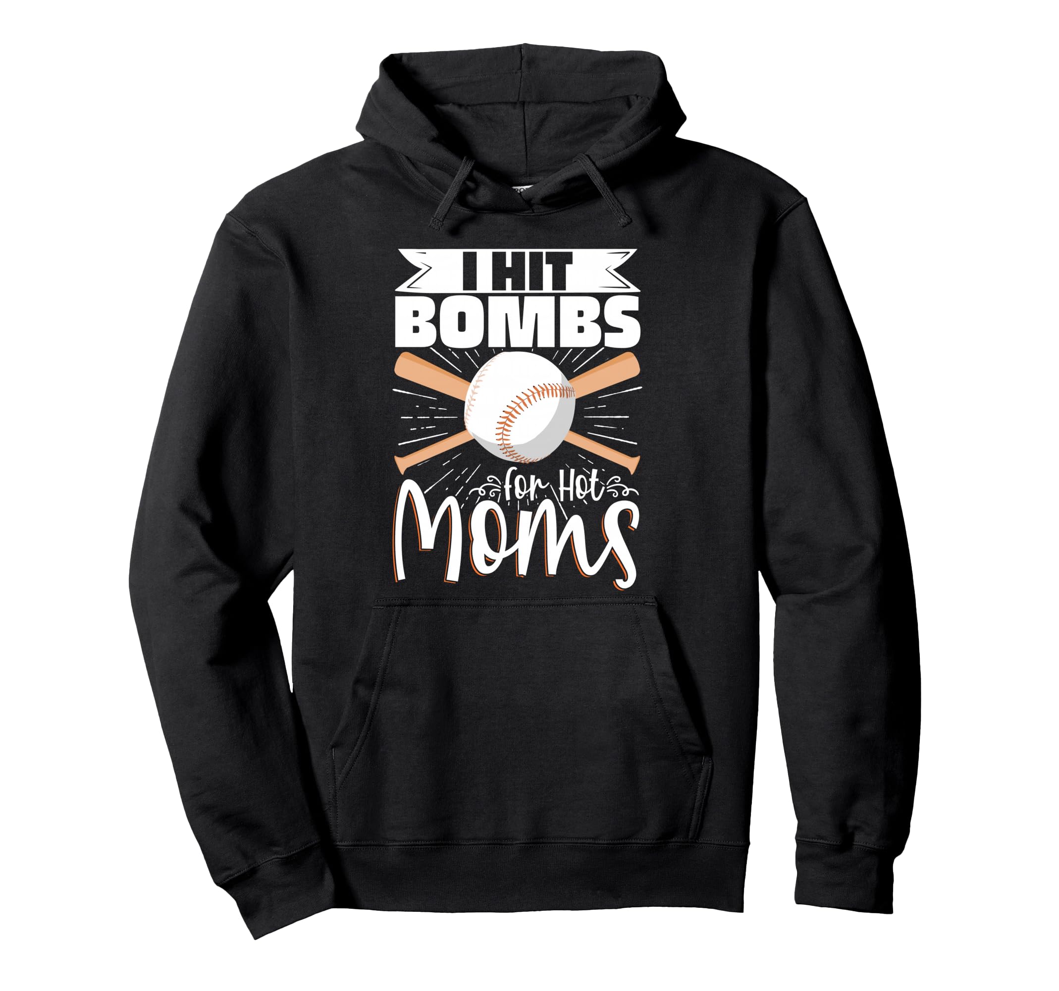 I Hit Bombs Hot Moms Baseball Hoodie - Minimalist Print for Adults - T-Shirt, Sweatshirt, Hoodie