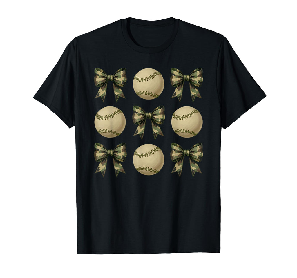 Camo Baseball Mom Sister Coquette T-Shirt - Aesthetic Graphic Men Women - T-Shirt, Sweatshirt, Hoodie