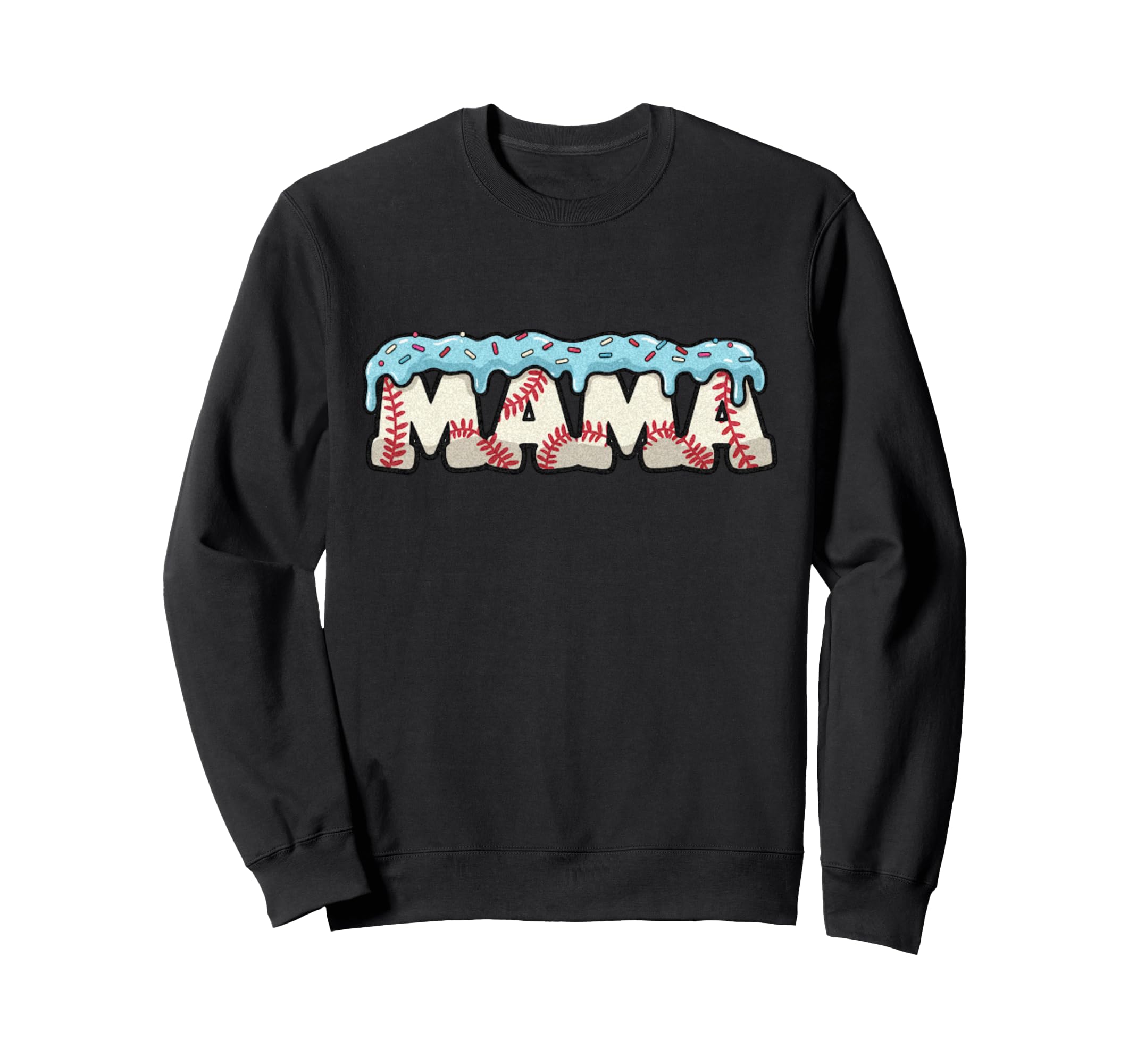 Baseball Ice Cream Dripping Sweatshirt - Aesthetic Graphic for Adults - T-Shirt, Sweatshirt, Hoodie