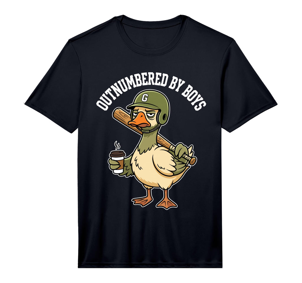 Outnumbered Funny Mom Baseball Goose T-Shirt - Fun Novelty Design Unisex - T-Shirt, Sweatshirt, Hoodie