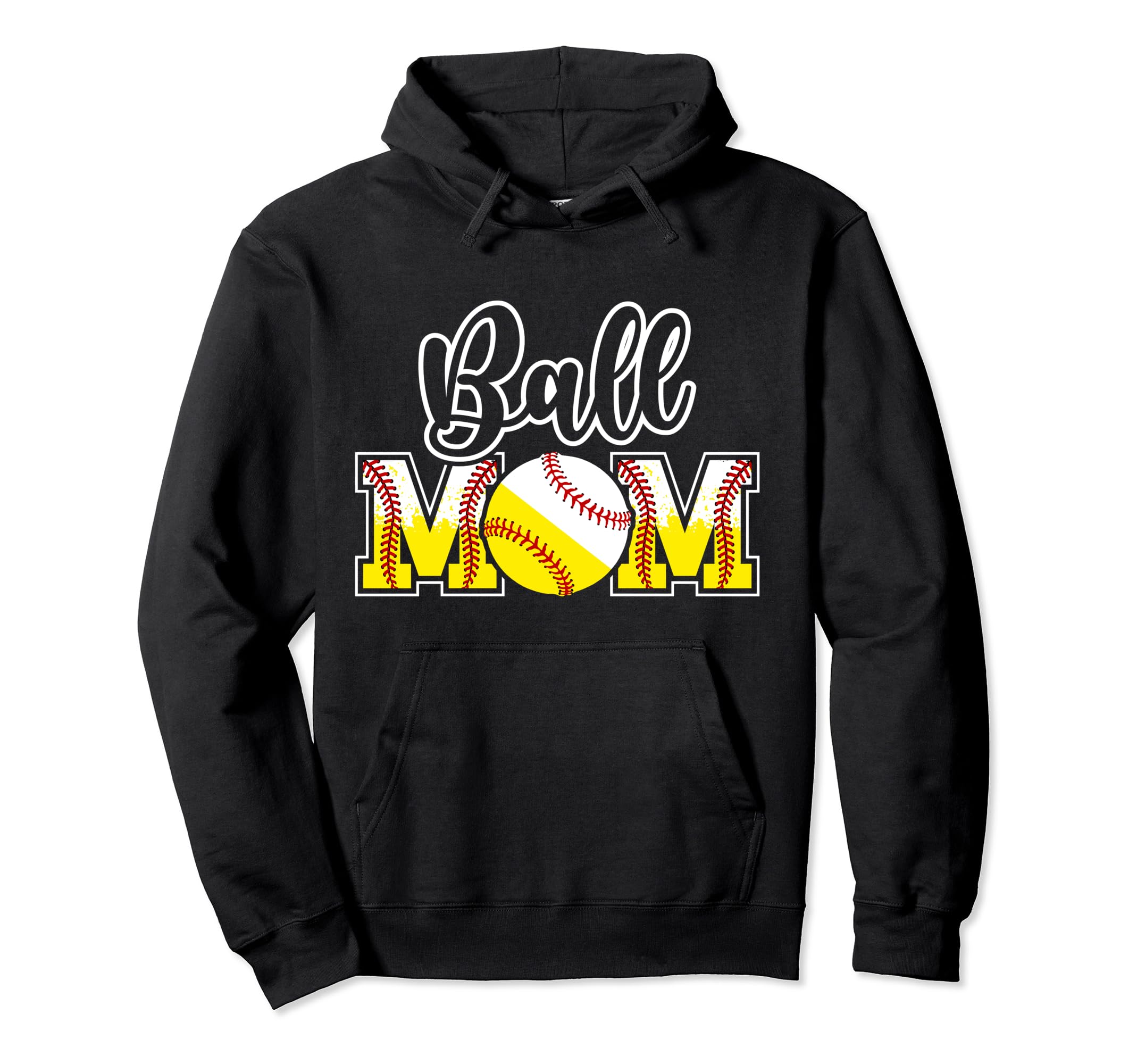 Ball Mom Baseball Softball Mom Hoodie - Streetwear Style for Adults - T-Shirt, Sweatshirt, Hoodie