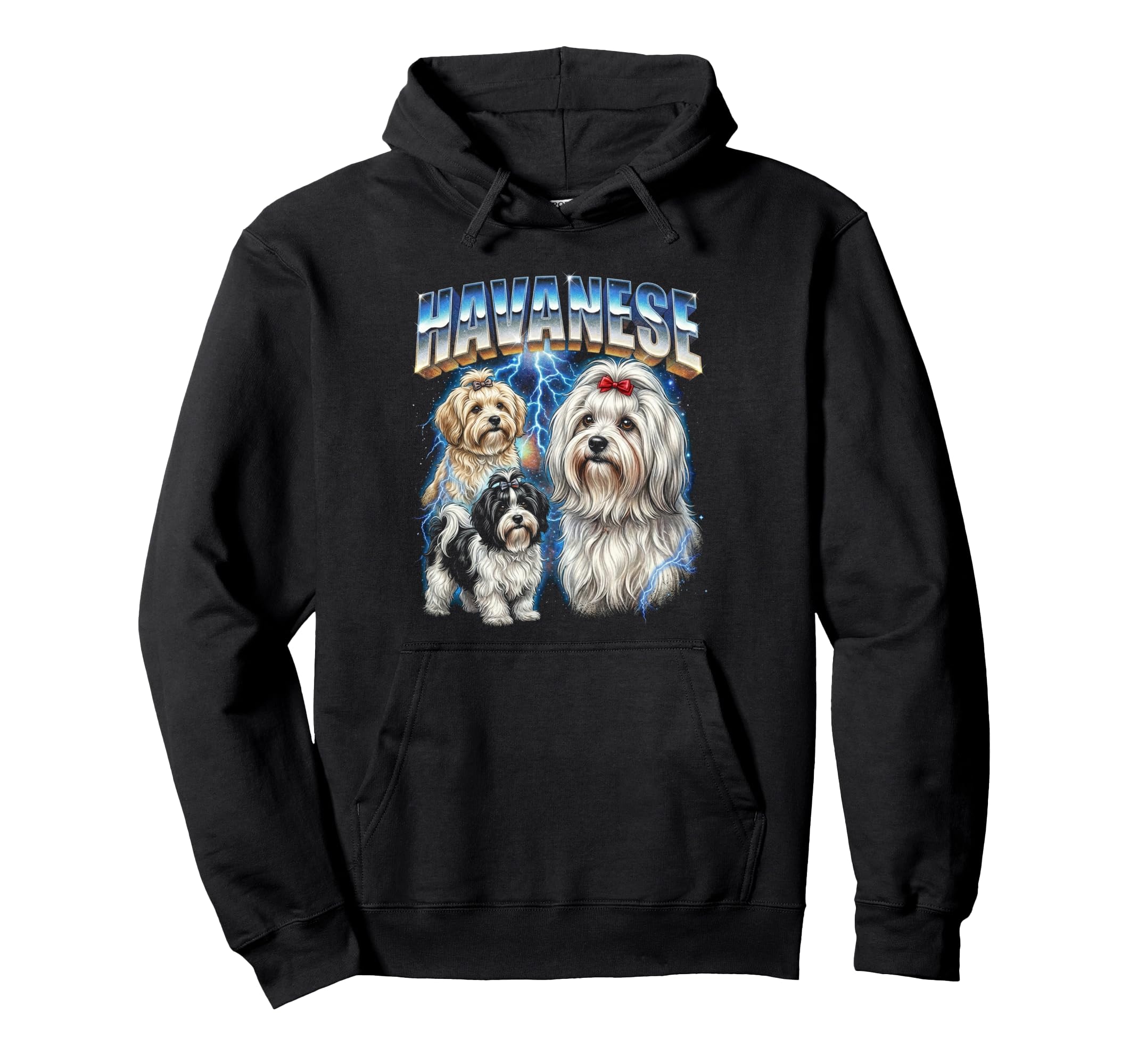 Havanese 80S Dog Lover Funny 90S Hoodie - Novelty Apparel Men Women - T-Shirt, Sweatshirt, Hoodie