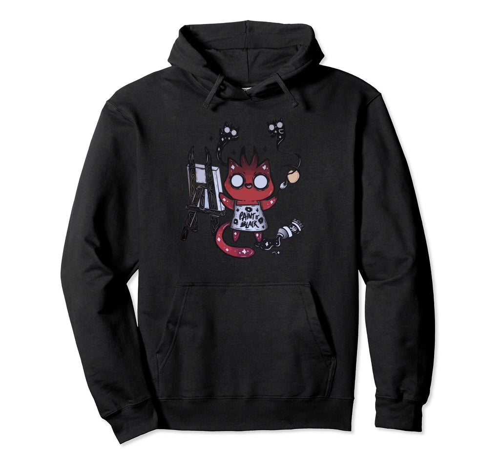 Kawaii Pastel Goth Art Cat Demon Hoodie - Novelty Apparel for Adults - T-Shirt, Sweatshirt, Hoodie