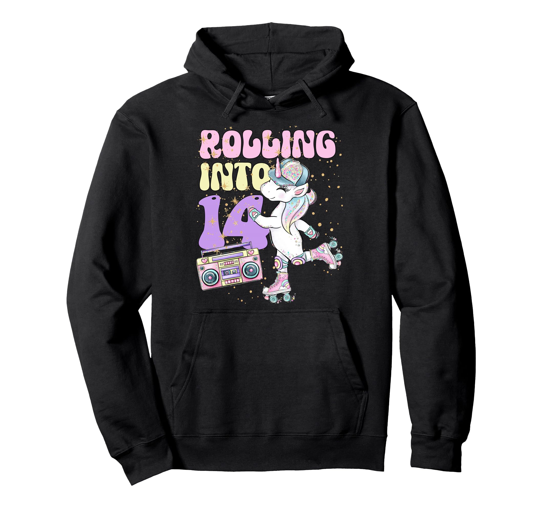 14Th Birthday Roller Skate Party Hoodie - Fun Novelty Design Unisex - T-Shirt, Sweatshirt, Hoodie