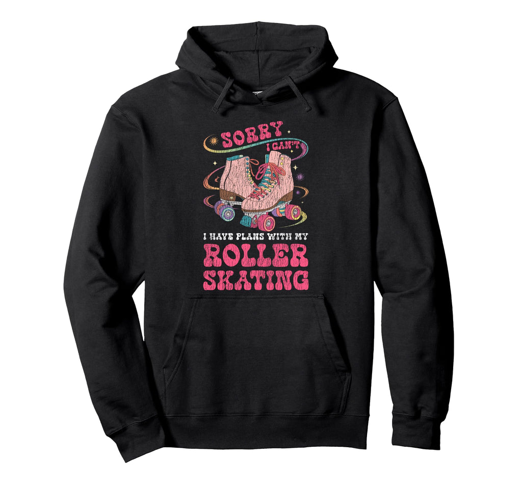 Roller Skating Skate 1970S Sorry I Cant I Hoodie - Minimalist Print Unisex - T-Shirt, Sweatshirt, Hoodie