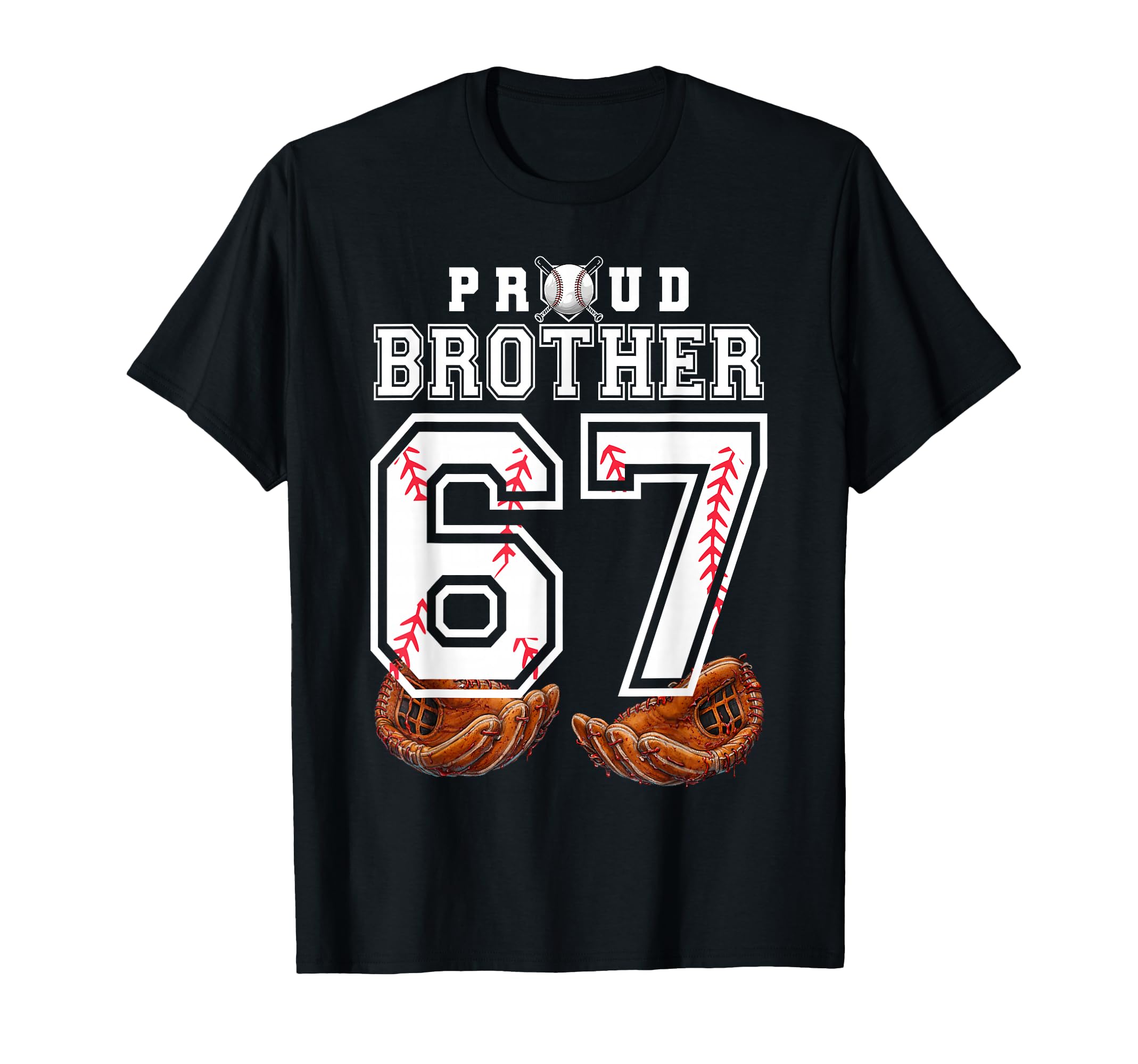 Proud Brother Baseball Player Number T-Shirt - Novelty Apparel Men Women - T-Shirt, Sweatshirt, Hoodie
