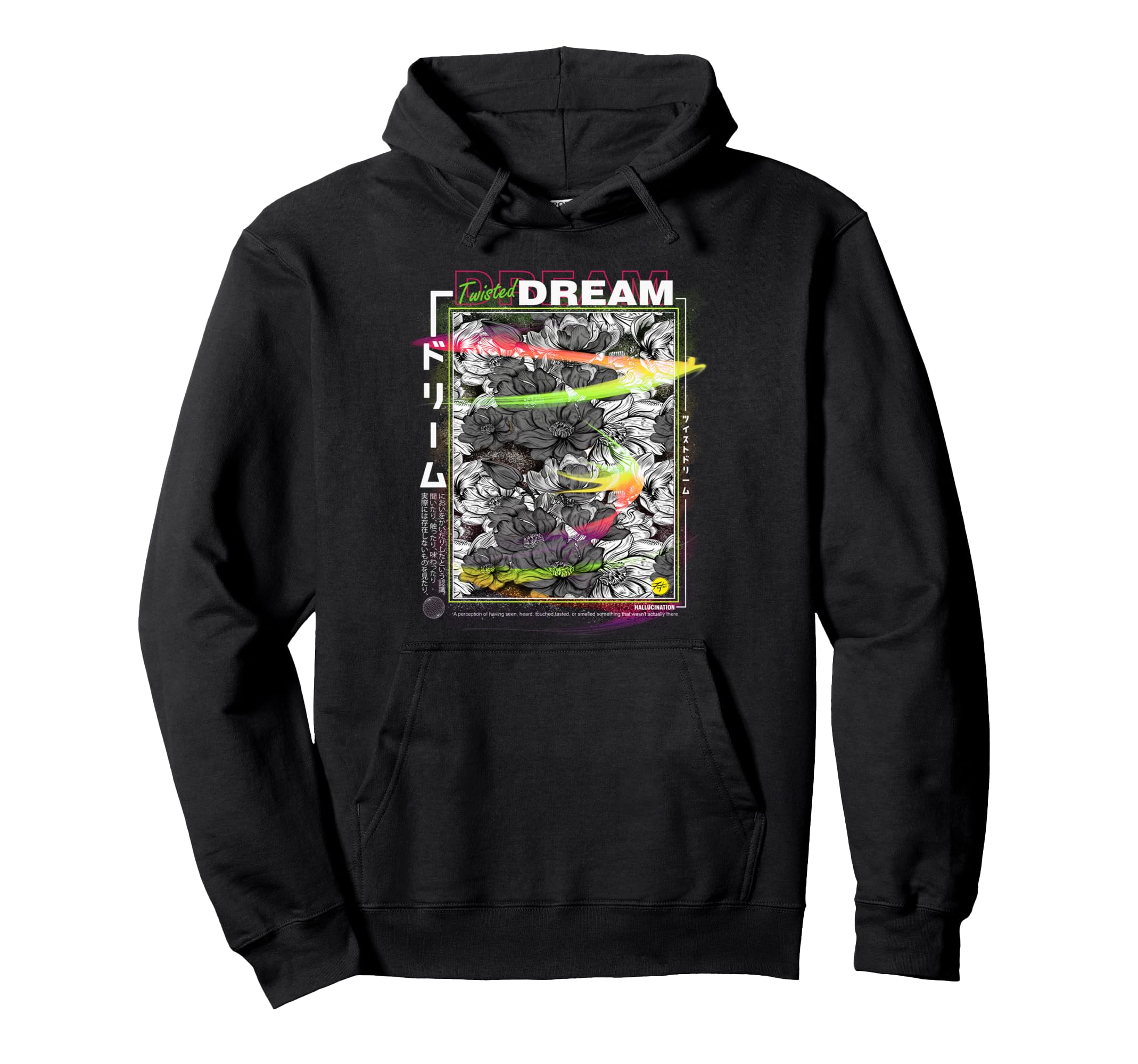 Japanese Vaporwave Flower Aesthetic Hoodie - Streetwear Style Men Women - T-Shirt, Sweatshirt, Hoodie