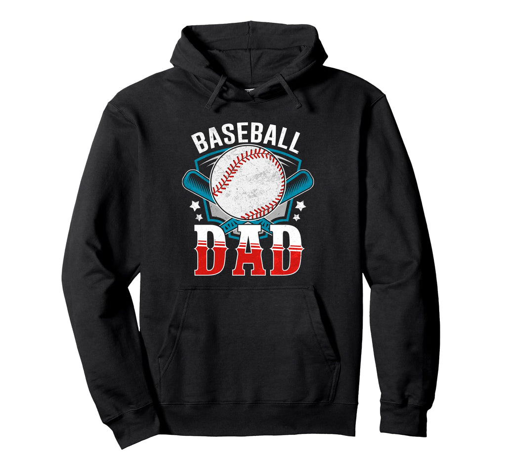 Baseball Dad Happy Fathers Day Dad Daddy Hoodie - Trendy Graphic Men Women - T-Shirt, Sweatshirt, Hoodie