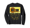 80S 90S Music Notes Cassette Tape Sweatshirt - Graphic Print Unisex - T-Shirt, Sweatshirt, Hoodie
