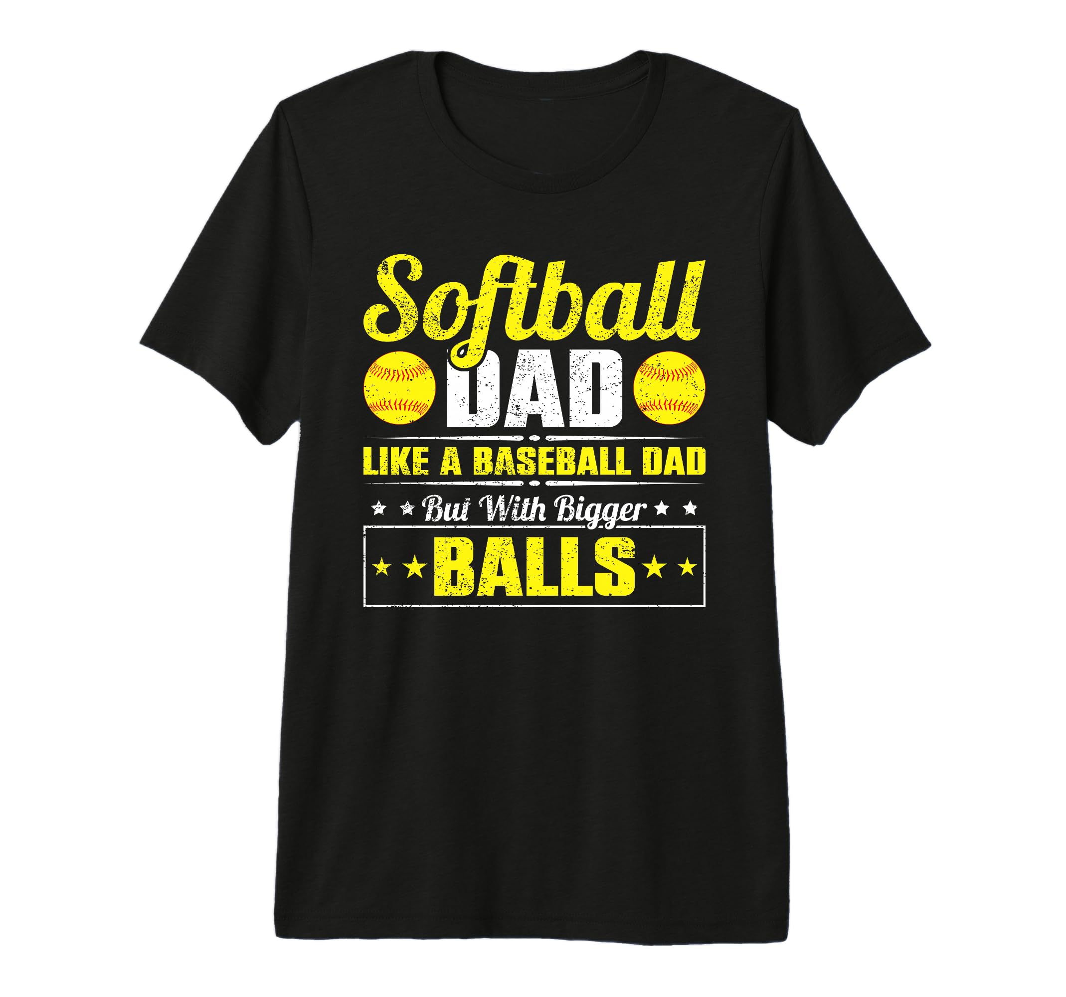 Mens Softball Dad Like Baseball Dad T-Shirt - Custom Art Print for Adults - T-Shirt, Sweatshirt, Hoodie