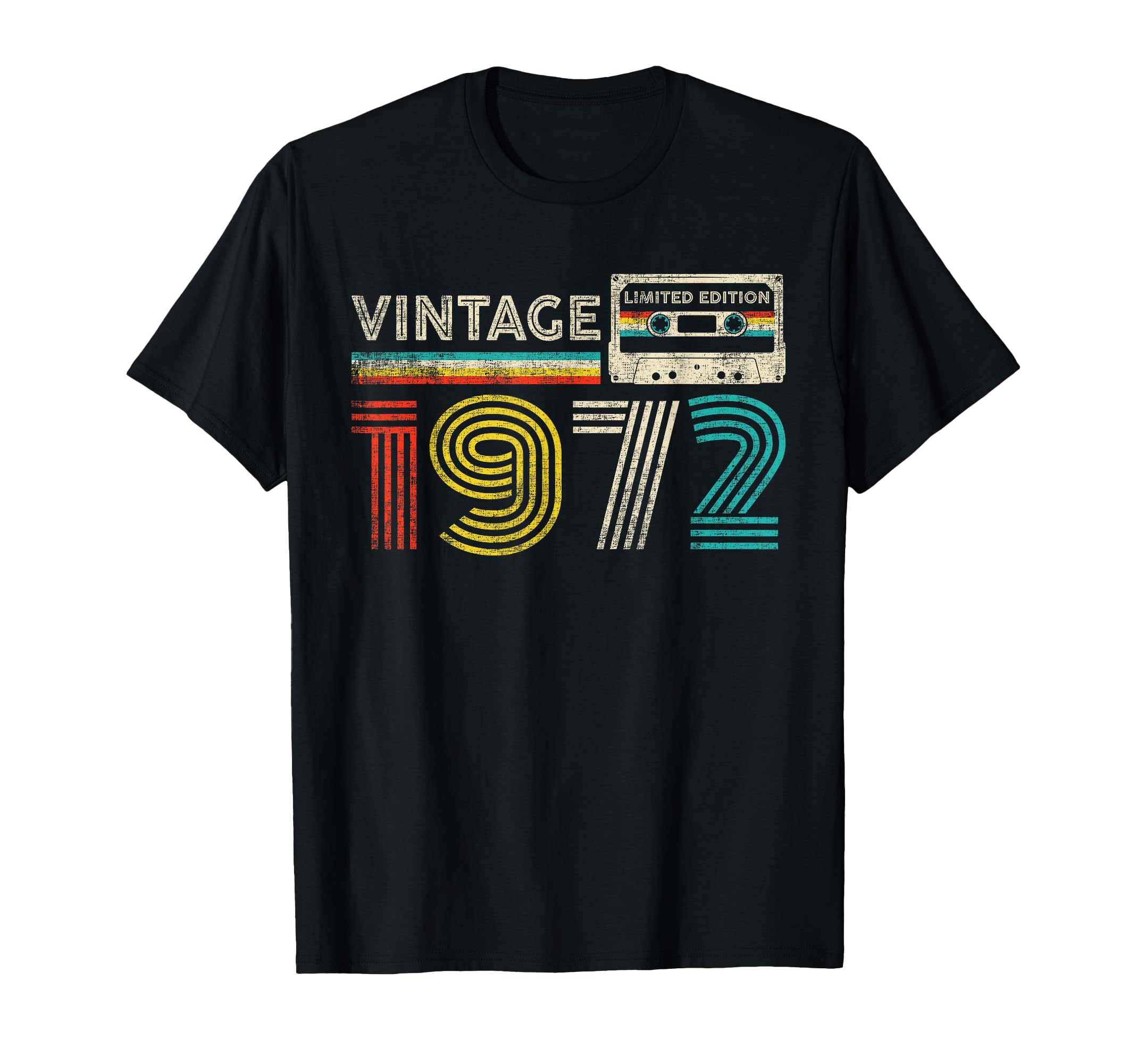 1972 Birthday 1972 Cassette Tape T-Shirt - Custom Art Print for Adults - T-Shirt, Sweatshirt, Hoodie