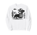 Cowboy Dachshund Ufo Western Dog Sweatshirt - Novelty Apparel for Adults - T-Shirt, Sweatshirt, Hoodie