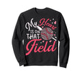 My Heart Is That Field Baseball Mom Sweatshirt - Graphic Print for Adults - T-Shirt, Sweatshirt, Hoodie