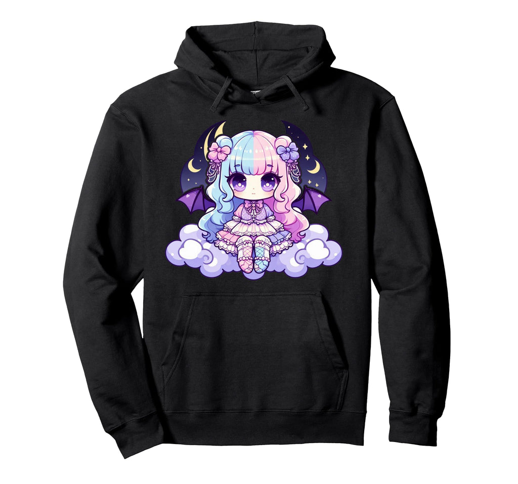 Kawaii Pastel Goth Creepy Anime Moon Hoodie - Trendy Graphic Men Women - T-Shirt, Sweatshirt, Hoodie