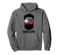 Baseball Basketball Dad Messy Hair Hoodie - Custom Art Print for Adults - T-Shirt, Sweatshirt, Hoodie