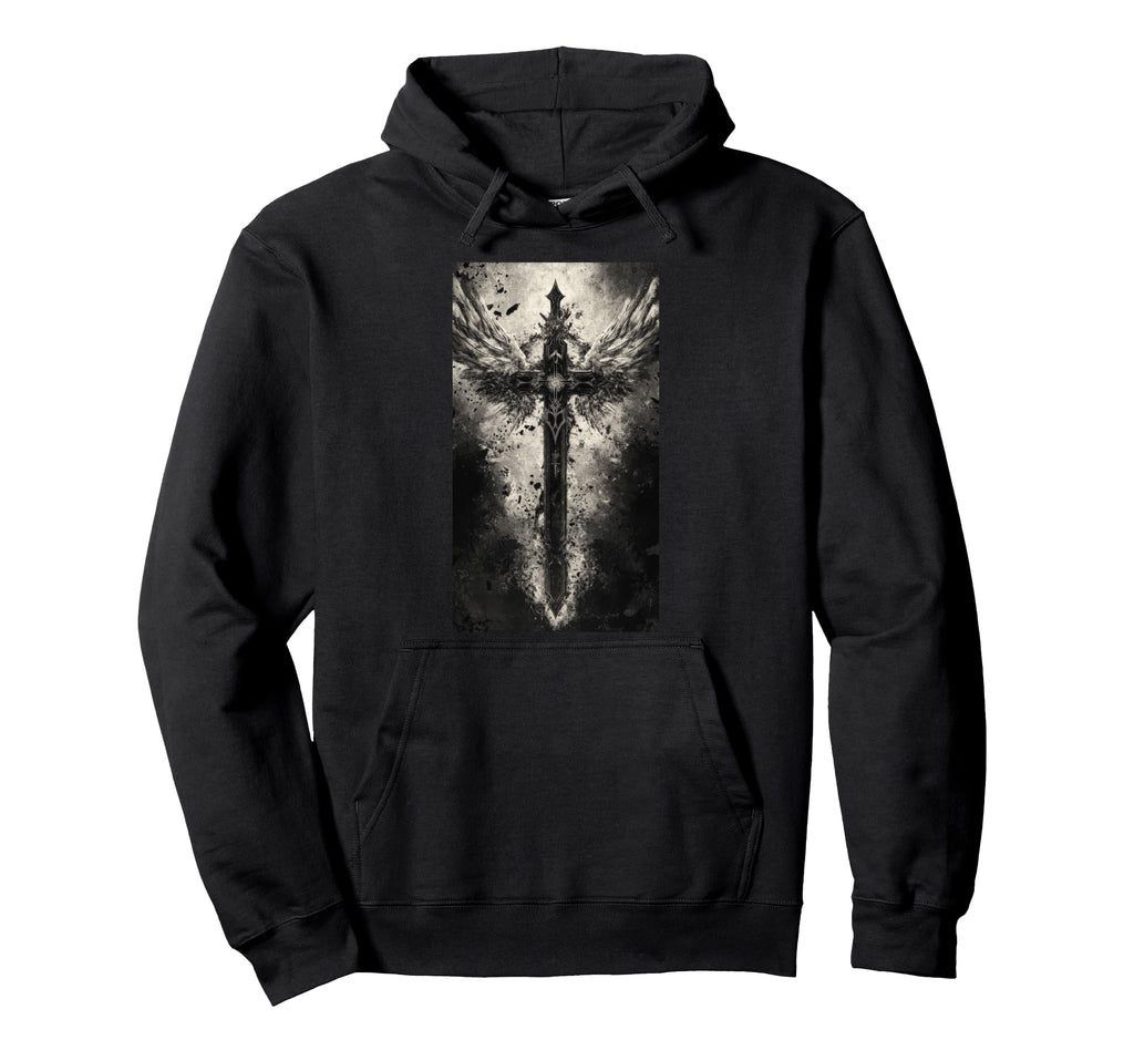 Gothic Cross Grunge Aesthetic Y2K Goth Hoodie - Streetwear Style Unisex - T-Shirt, Sweatshirt, Hoodie