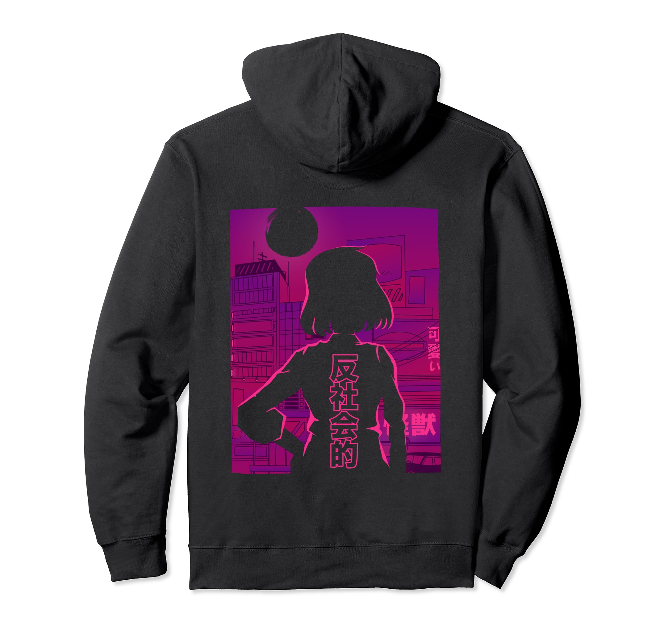 Antisocial Vaporwave Anime Hoodie - Aesthetic Graphic Men Women - T-Shirt, Sweatshirt, Hoodie