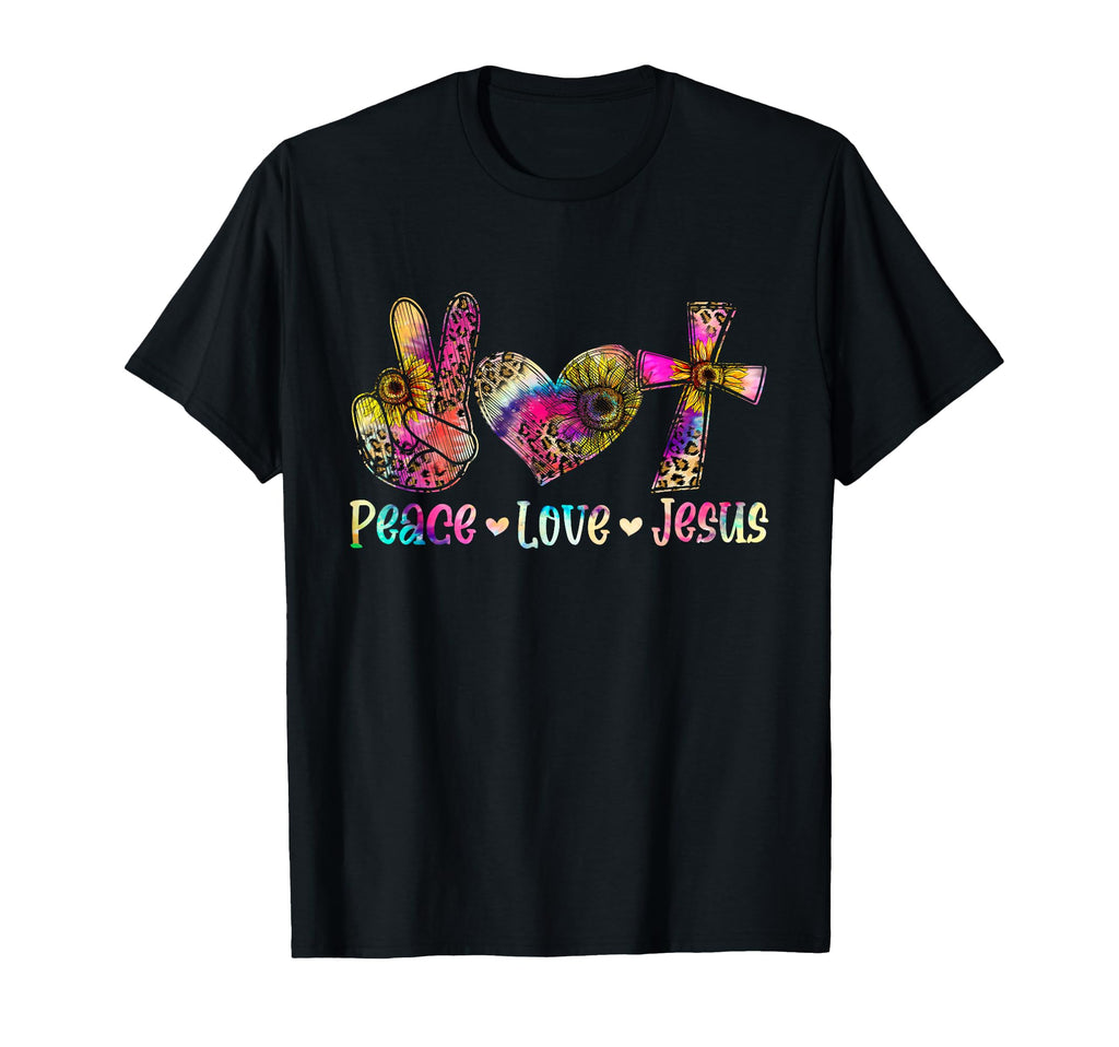 Tie Dye Peace Love Jesus Lovers T-Shirt - Trendy Graphic for Adults - T-Shirt, Sweatshirt, Hoodie