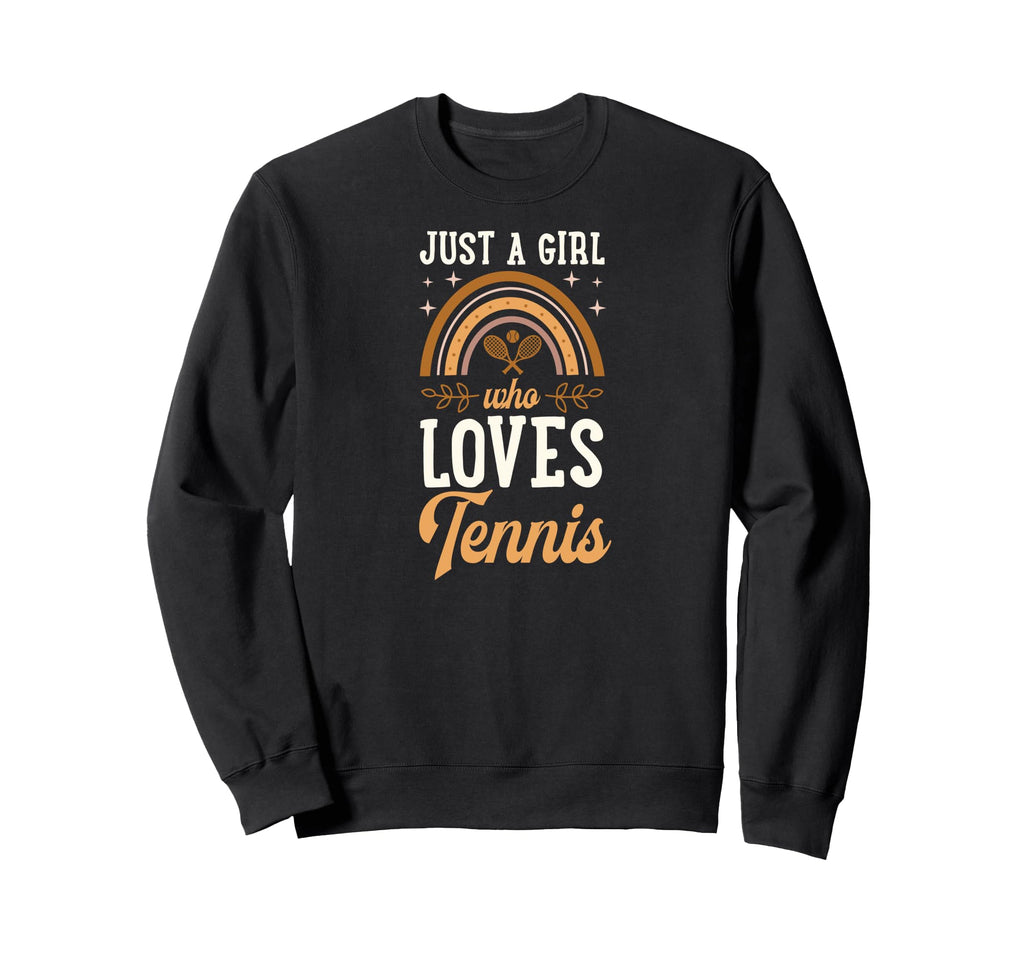 Just Who Loves Tennis Bohemian Rainbow Sweatshirt - Unique Graphic Unisex - T-Shirt, Sweatshirt, Hoodie