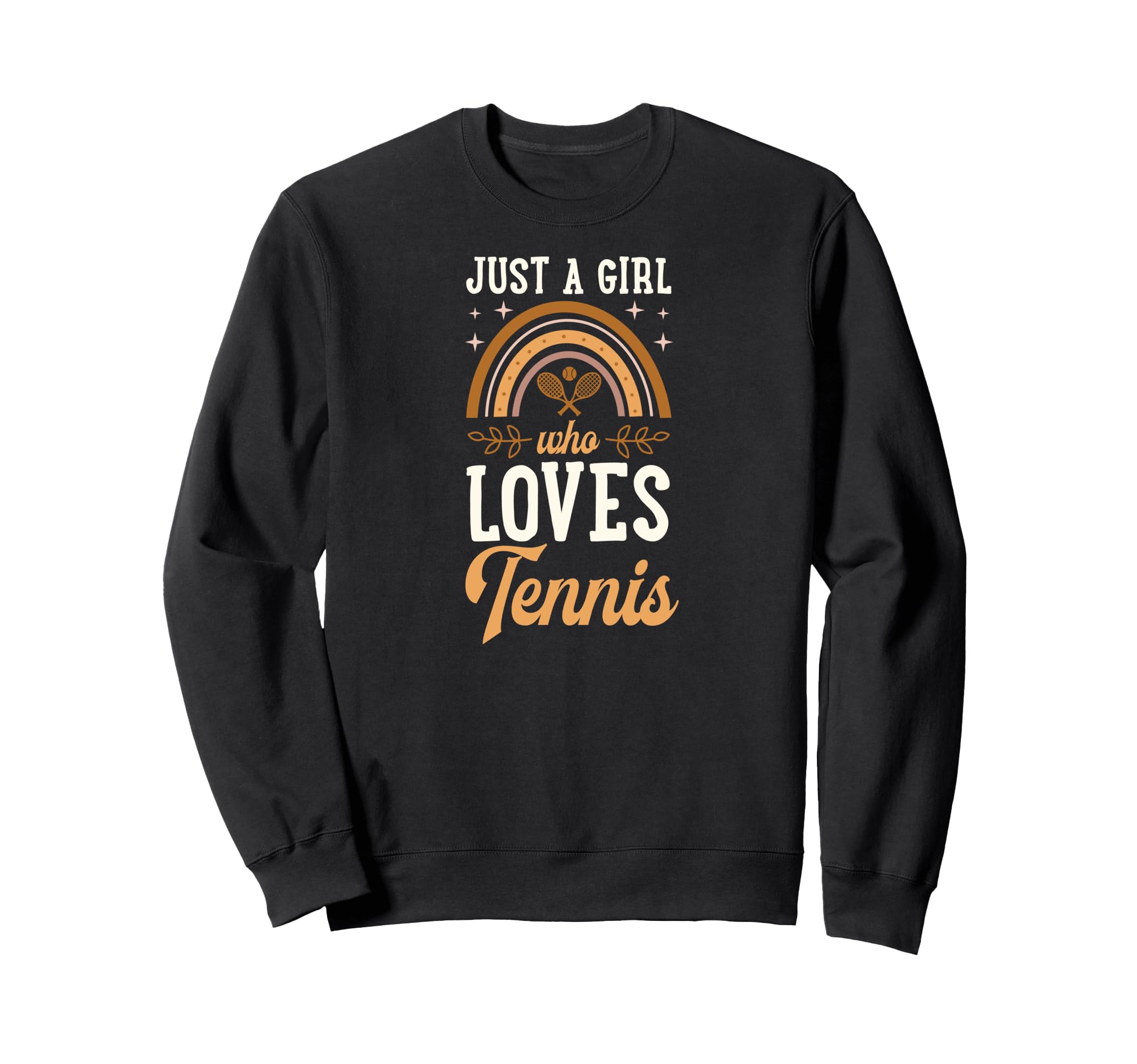 Just Who Loves Tennis Bohemian Rainbow Sweatshirt - Unique Graphic Unisex - T-Shirt, Sweatshirt, Hoodie