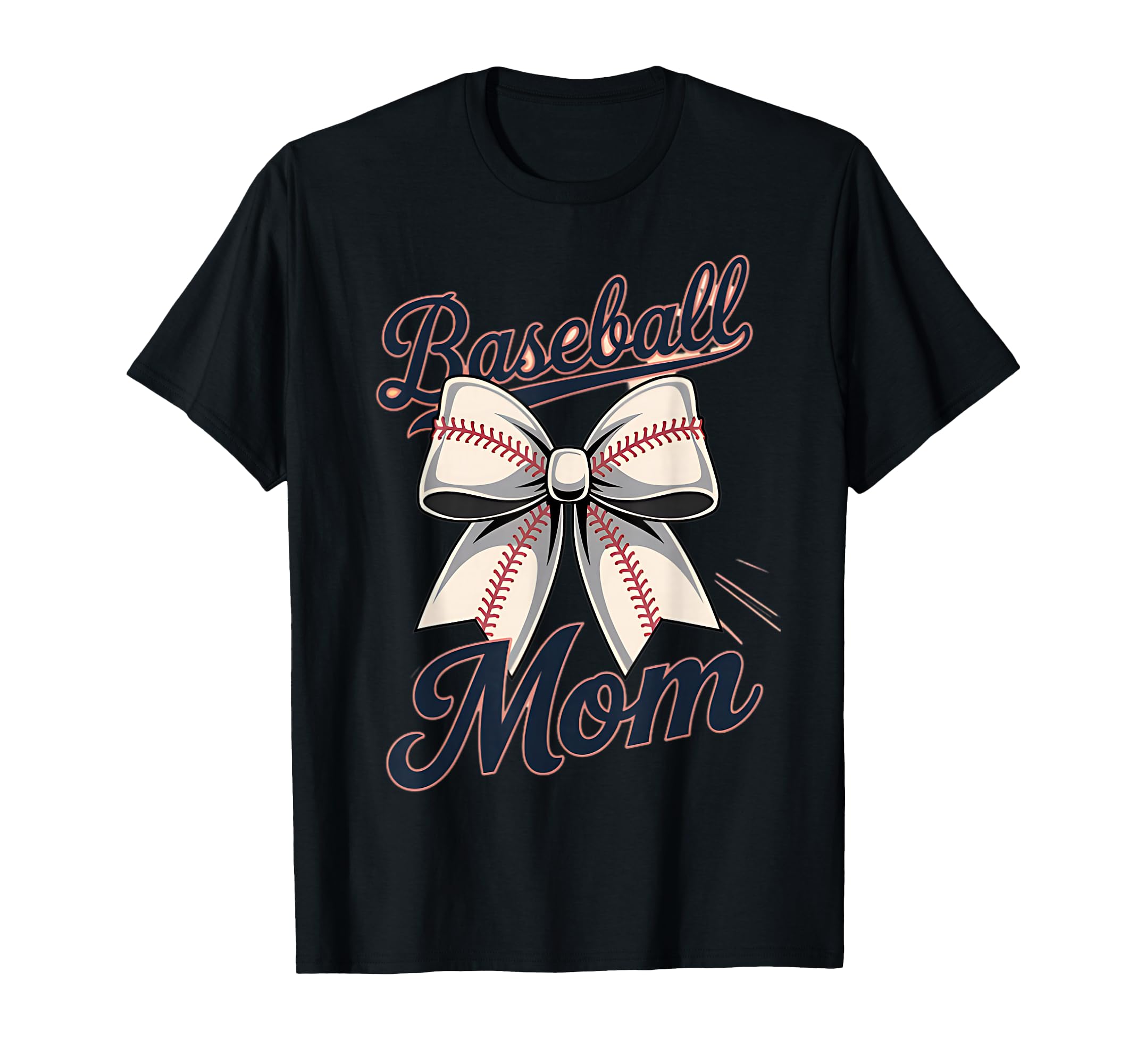 Baseball Mom Coquette Bow T-Shirt - Casual Everyday Wear Unisex - T-Shirt, Sweatshirt, Hoodie
