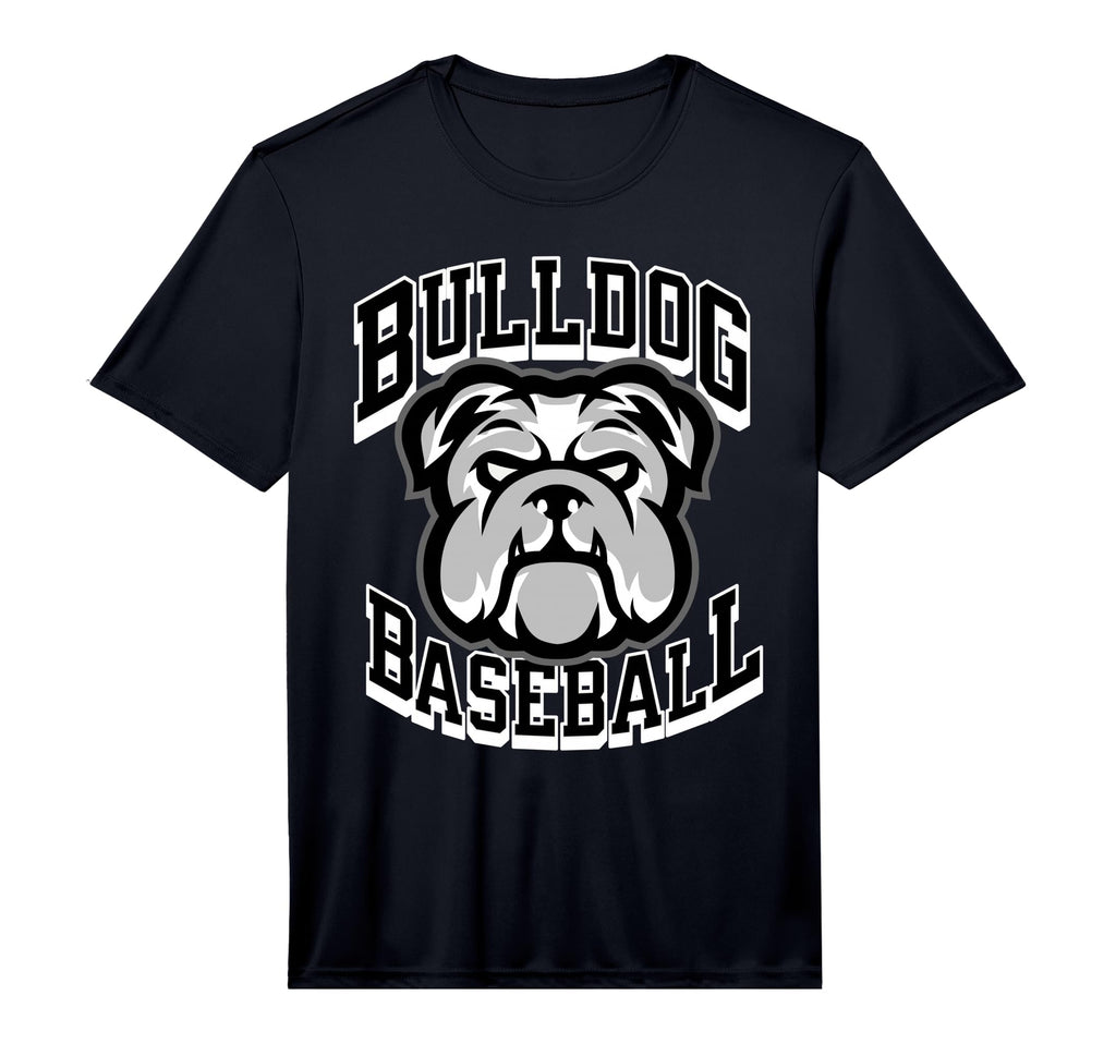 Bulldogs Black Baseball Game Day Stars T-Shirt - Novelty Apparel Unisex - T-Shirt, Sweatshirt, Hoodie