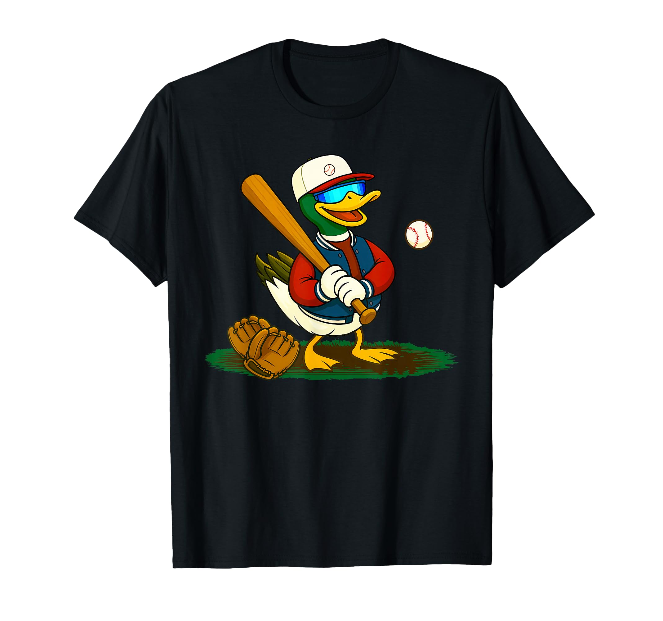 Baseball Lover Game Day Vibes Mallard T-Shirt - Trendy Graphic for Adults - T-Shirt, Sweatshirt, Hoodie