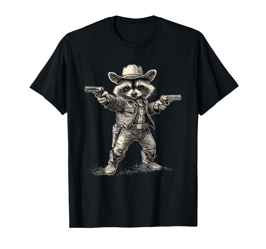Raccoon Cowboy Cowgirl Trash Panda T-Shirt - Streetwear Style for Adults - T-Shirt, Sweatshirt, Hoodie