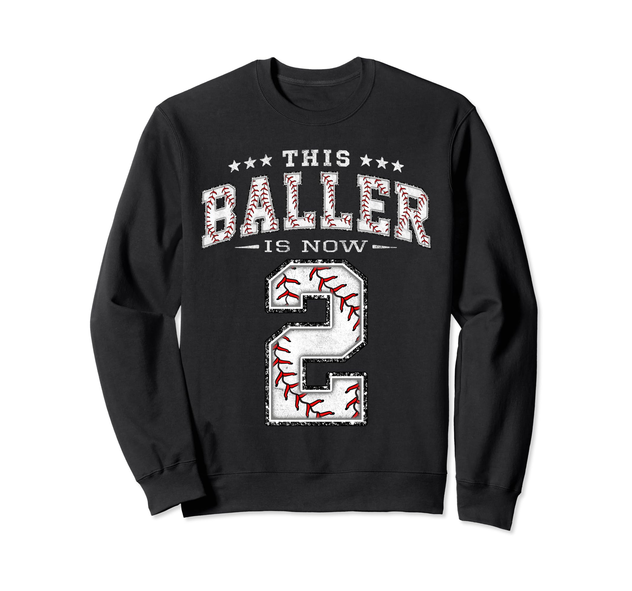 2 Years Old Birthday Baseball Sweatshirt - Minimalist Print for Adults - T-Shirt, Sweatshirt, Hoodie