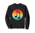 Music Note Silhouette Sunset 80S Sweatshirt - Casual Everyday Wear Unisex - T-Shirt, Sweatshirt, Hoodie