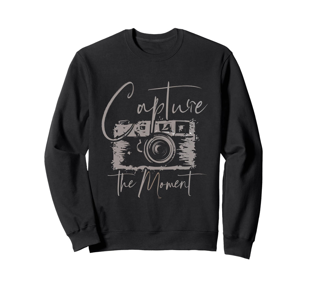 Capture Moment Photography Camera Lens Sweatshirt - Graphic Print Men Women - T-Shirt, Sweatshirt, Hoodie