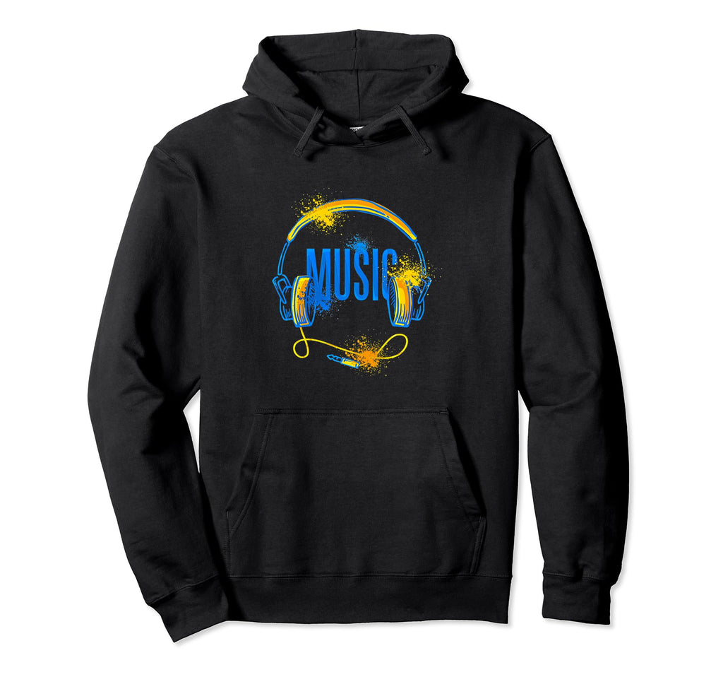 Music Headphones Dj Headphones Old School Hoodie - Custom Art Print Unisex - T-Shirt, Sweatshirt, Hoodie