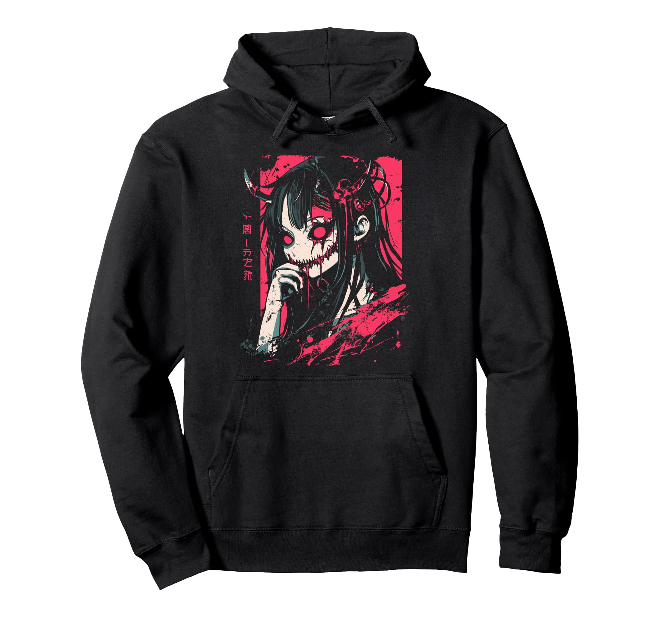Anime Horror Aesthetic Vaporwave Hoodie - Aesthetic Graphic Men Women - T-Shirt, Sweatshirt, Hoodie