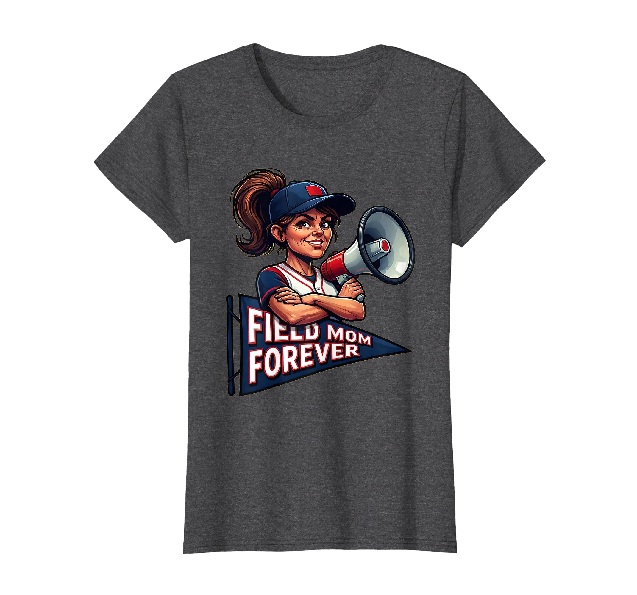 Field Mom Forever Baseball Mom T-Shirt - Trendy Graphic Men Women - T-Shirt, Sweatshirt, Hoodie