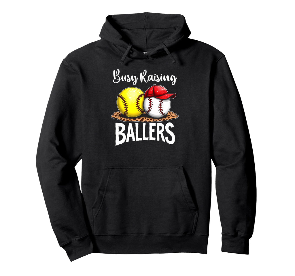 Joyful Busy Raising Ballers Ballplayer Hoodie - Custom Art Print Men Women - T-Shirt, Sweatshirt, Hoodie