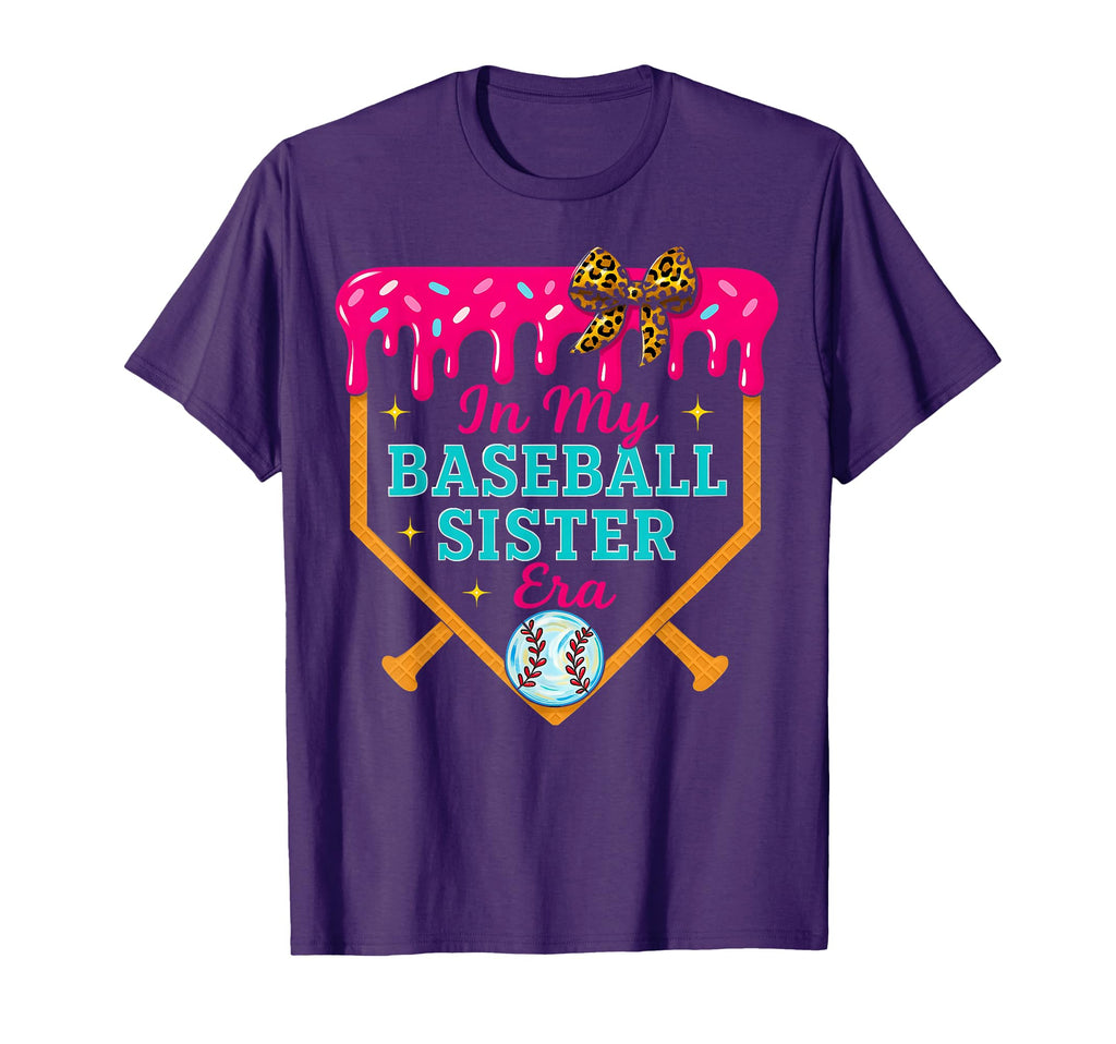 My Baseball Sister Era Ice Cream Drip T-Shirt - Custom Art Print Men Women - T-Shirt, Sweatshirt, Hoodie
