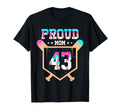 Proud Mom Baseball Player Number 43 T-Shirt - Aesthetic Graphic for Adults - T-Shirt, Sweatshirt, Hoodie