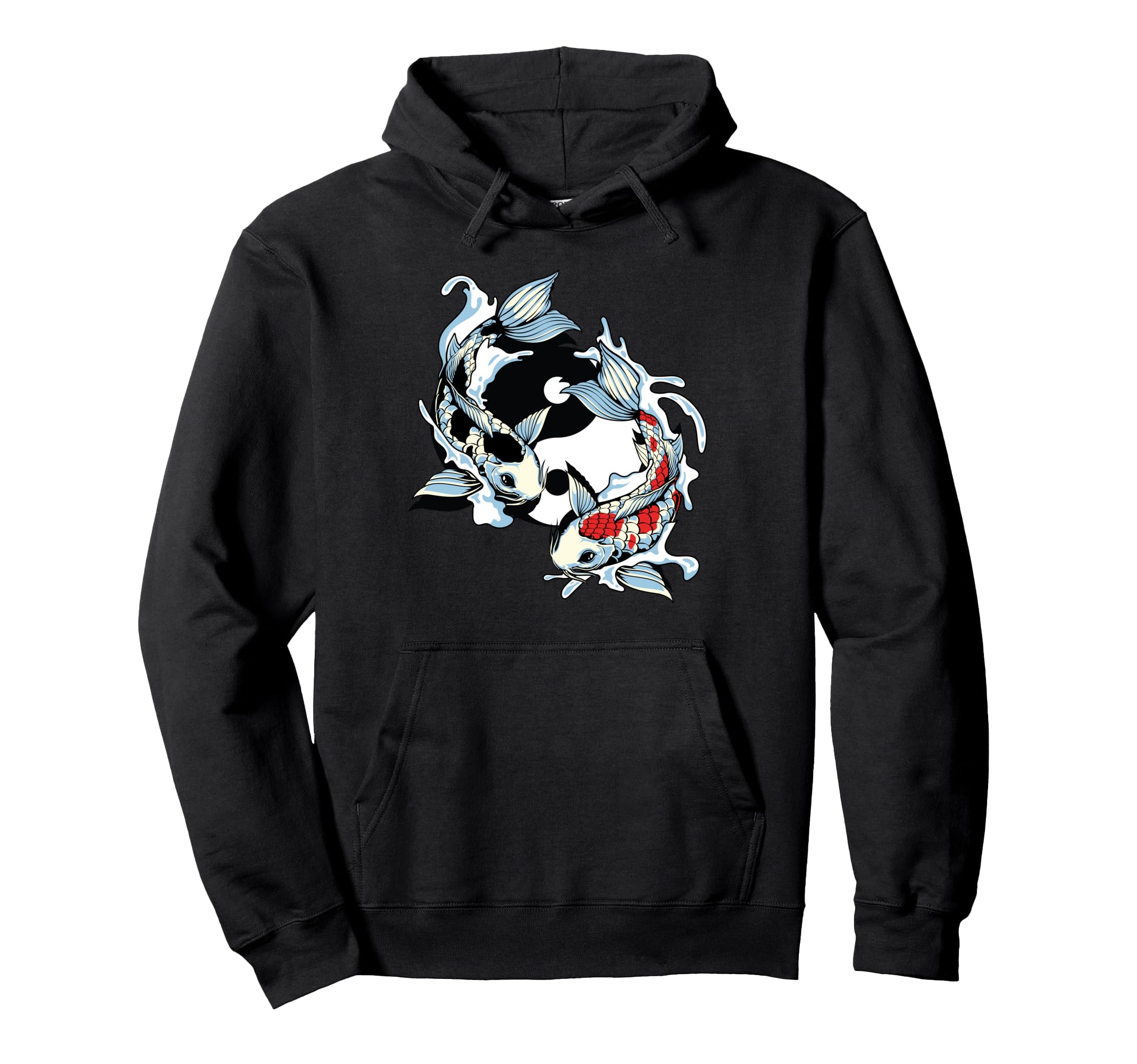 Koi Cherry Blossom Japanese Art Hoodie - Fun Novelty Design for Adults - T-Shirt, Sweatshirt, Hoodie